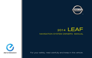 2014 Nissan LEAF Navigation Manual